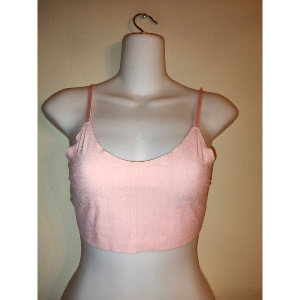 Women's Victoria’s Secret Light Pink Lightweight Cropped Tank Top Size Medium
